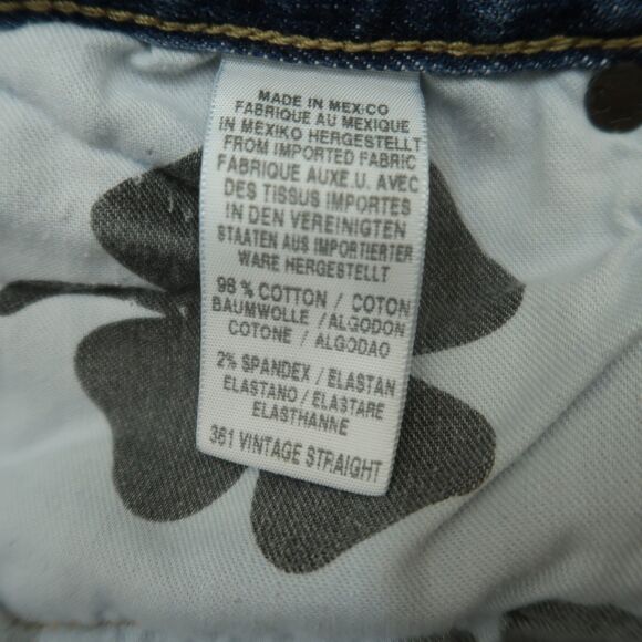 Lucky Brand Jeans Mens 38x32 Blue 361 Vintage Straight Stretch Denim Distressed - Picture 8 of 16